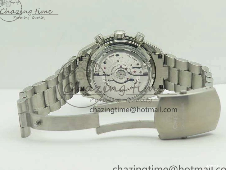 0317 TechFriendly SpeedMaster MoonWatch SS OMF 1:1 Best Edition Black Red Dial On SS Bracelet A9300 V 8092